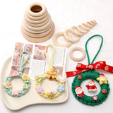Unfinished Solid Wooden Rings 20-100mm Natural Wood Rings For Handicrafts Decorative Pendants DIY Jewelry Making Accessories