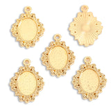 10pcs oval Necklace Charm DIY Setting Cabochon Cameo Base Tray Bezel Blank Fit 14*10mm Cabochons Jewelry Making 26*20mm C102