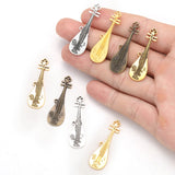 10pcs 5 colors instrument Pipa Charms For Earrings bracelets necklaces Pendant DIY Jewelry Making Accessories 12*41mm P136