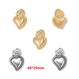 5pcs 2 colour Heart shaped Cross Charms Halloween Charms DIY Handmade Necklace Bracelet Earrings Jewelry Accessories W273