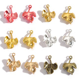 10pcs 6 colors alloy leaf Charm Hollow Pendant For DIY Necklace Bracelet Earrings Jewelry Crafts Making Accessories 24*16mm Q393