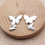 10pcs 20x18mm Antique Silver Color Butterfly Charms For DIY Jewelry Making