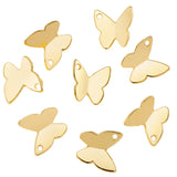40PCS 10*10mm 6 Color Wholesale animal Charms Alloy Metal Butterfly Pendants For DIY Handmade Jewelry Accessories Making