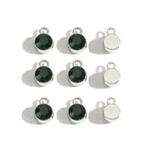 20pcs Colorful 10*7mm Birthstone Crystal Birthstone Charms Floating Charms for Handmade Birthday Jewelry Diy Accessories W483