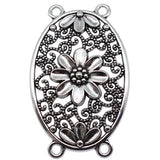 10pcs 45x28mm Antique Silver Color 4 Hole Flower Body Chain Waist Chain Connector For DIY Jewelry Making Findings