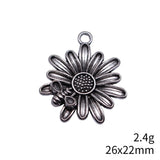 10pcs 26x22mm 3 Colors Antique Bronze Color Antique Silver Color Antique Gold Color Bee Chrysanthemum Charms