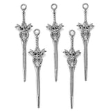 10PCS 5 colors Mixed Alloy Charms Knight Sword Knife Gun Weapons Pendant For DIY Handmade Jewelry Material M97