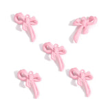 10Pcs Pink Bow Pendant Premium Alloy Jewelry Components for DIY Necklaces Earrings Bracelets and Other Jewelry Making Materials