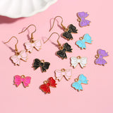 10pcs 18*14mm 7 colors Enamel Alloy bow Charm Earring Pendant DIY Keychain Necklace Jewelry Accessories W471