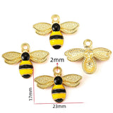 10pcs 20 styles Zinc alloy Metal Enamel bee honeycomb sunflower charm For Bracelet Necklace Key Chain Pendant DIY Jewelry Making