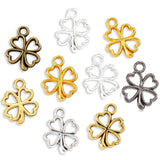 10 colour 35pcs Antique silver color Charms lucky four leaf clover Making pendant fit DIY Handmade Jewelry 17*13mm Q401