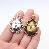 2pcs 40x27mm 2 Colors Antique Bronze Color Antique Silver Color Beetle Charms For DIY Jewelry Making