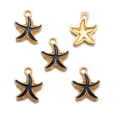 10Pcs 10Colors Zinc alloy Metal Enamel Starfish For Pendant Bracelet Necklace DIY Jewelry Making  18*15mm W237