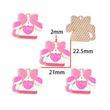 20-Piece Heart-Shaped Pink Valentine's Day Alloy Enamel Pendant DIY Necklace Bracelet Charms Jewelry Making Accessories W627