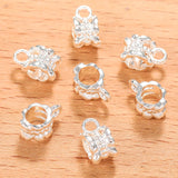 40 pcs 8 color Zinc Alloy Bead DIY big hole metal connector Beads Fits Charm Bracelets Necklaces Pendants making 11*7*6mm R223