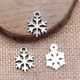 20pcs 11x15mm 2 Colors Antique Bronze Color Antique Silver Color Snowflake Charms For DIY Jewelry Making