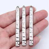 10pcs 63x6mm 4 Colors Hammer Pattern Long Wind Chime Charms Accessories