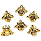 25Pcs 10*10mm 7 Color Metal Alloy Bee Animal Charms Pendants for Earring clothing accessories Jewelry Making DIY Handmade Craft