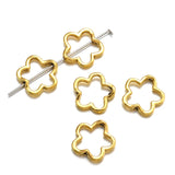 20pcs Two Hole Flower Frame Beads Spacer Connectors Diy Necklace Bracelet Earrings Pendants Jewelry Making Accessories 15*15mm