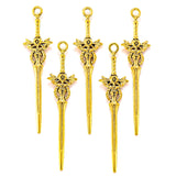 10PCS 5 colors Mixed Alloy Charms Knight Sword Knife Gun Weapons Pendant For DIY Handmade Jewelry Material M97