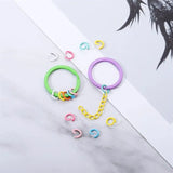 100pcs Multi-colors Mixed Open Rings DIY Multifunction Jewelry Making Findings 1.2X8mm V164