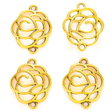 15pcs 7 Color Double hole flower Charm for Bracelet Necklace earring Pendant  DIY Handmade Jewelry Accessories 23*18mm Q1161