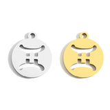 5pcs Stainless Steel 12 constellation charm DIY Jewelry Charms for Necklace Making Pendant Never Fade 15*17mm L409