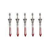 5 pcs 20 styles Halloween Zinc Alloy Bloody Dagger Color Charms Knife Pendants for DIY Bangle Bracelet necklace Findings W430