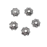 50pcs 12x12mm Antique Silver Color Bead Caps Pendant For DIY Jewelry Making Handmade Jewelry Craft Findings