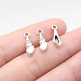 40pcs 16x5.2mm 2 Colors Antique Bronze Color Antique Silver Color Conch Charms For DIY Jewelry Making