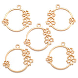 10pcs 6 Color Flower garland Charms Alloy For earring Pendants DIY Handmade Jewelry Accessories Making 33*36mm B203