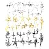 5Pcs 14 styles 3 Colors Star Wishing Meteor Charms For Earrings necklaces Pendants DIY Jewelry Making accessories W299
