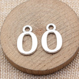 10pcs 26x16mm 1 Colors Antique Silver Color Number 0 Charms For DIY Jewelry Making