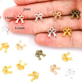50pcs 6 colours Bow knot Charms for Bracelet Necklace Pendant Jewelry Making Handmade Crafts diy Supplies 9.5*11mm N1172