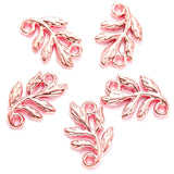 30pcs 7 color 10*14.5mm Double hole Small leaves Charms for Necklace Pendant DIY Jewelry Making Handcrafted Accessories Q388