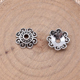 50pcs 12x12mm Antique Silver Color Bead Caps Pendant For DIY Jewelry Making Handmade Jewelry Craft Findings