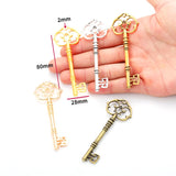 3 pcs 5 colors key Charms Pendants For Necklace Bracelet Jewelry Making DIY Handmade 80*28mm O204