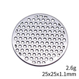 10pcs 25x25x1.1mm 3 Colors Multi-Hole Round Plate Accessories