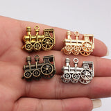 2pcs 27x21x9mm 4 Colors 3D Steam Locomotive Charms Train Pendant For DIY Jewelry Making