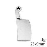 20pcs 23x9mm 2 Colors Antique Bronze Color Antique Silver Color Kitchen Knife Charms For DIY Jewelry Making