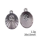 20pcs 20x13mm 2 Colors Antique Silver Color Antique Gold Color Radial Swill Charms For DIY Jewelry Making