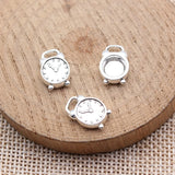 20pcs 13x9.5mm Antique Silver Color Alarm Clock Charms For DIY Jewelry Making