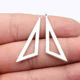 20pcs 40x11mm Kc Gold Color Rhodium Color Hollowed-Out Geometric Triangle Pendant