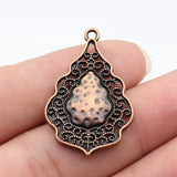 5pcs 37x24mm 3 Colors Antique Silver Color Antique Copper Color Antique Gold Color Hollow Leaf-Shaped Pendant