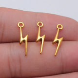 20pcs 20x5mm 6 Colors Lightning Charms For DIY Jewelry Making