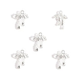20pcs 6 colors alloy bow Charm Hollow Pendant For DIY Necklace Bracelet Earrings Jewelry Crafts Making Accessories 19*13mm N182