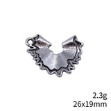 10pcs 26x19mm 2 Colors Antique Bronze Color Antique Silver Color Pleated Earrings Charms For DIY Jewelry Making