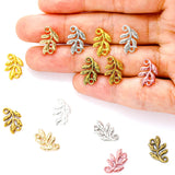 30pcs 7 color 10*14.5mm Double hole Small leaves Charms for Necklace Pendant DIY Jewelry Making Handcrafted Accessories Q388