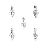 5pcs 2 colour Heart shaped Cross Charms Halloween Charms DIY Handmade Necklace Bracelet Earrings Jewelry Accessories W273