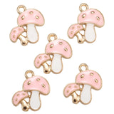 10Pcs 6 Color mushroom Charms Diy Findings Keychain Bracelets Pendant For Jewelry Making